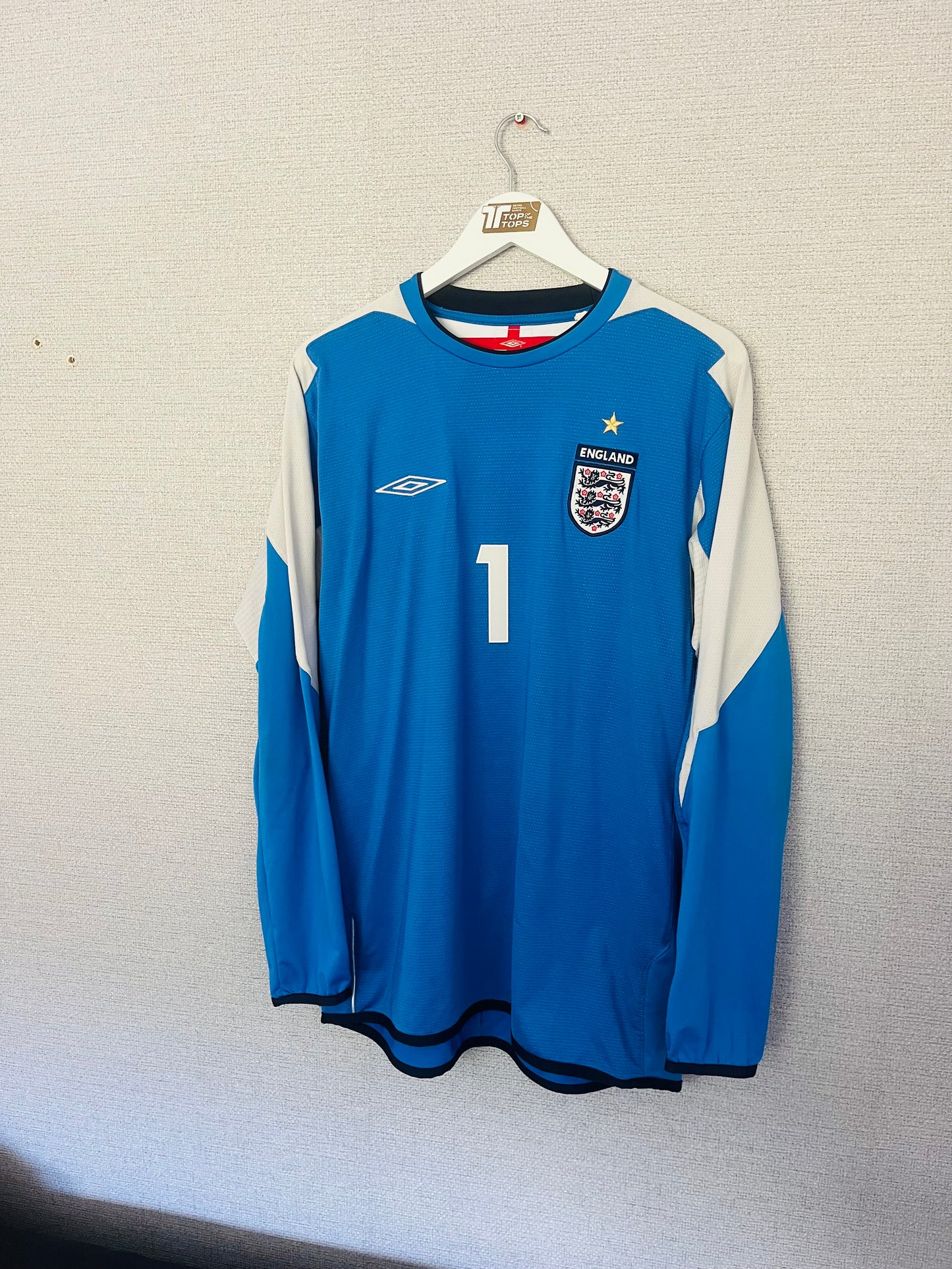 England goalkeeper football shirt Euro 2004 James Large