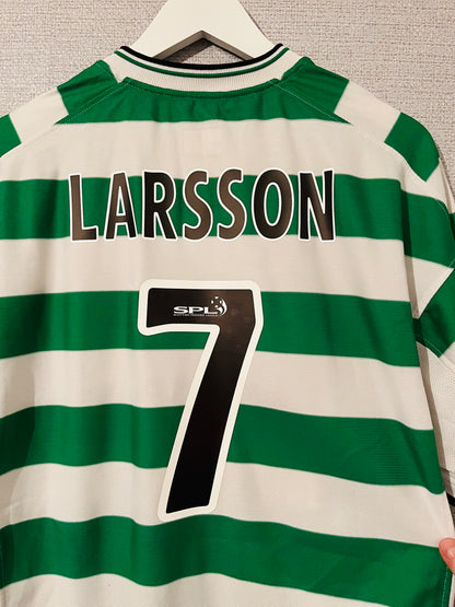 Glasgow Celtic home football shirt 2001/03 Larsson XL