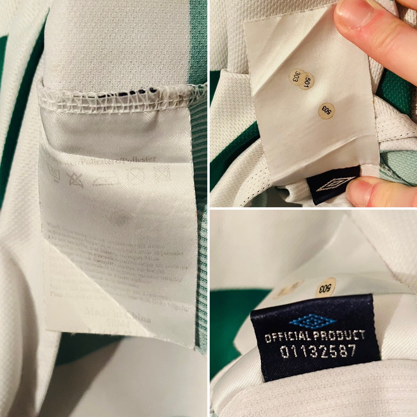 Glasgow Celtic home football shirt 2003/04 Larsson Medium