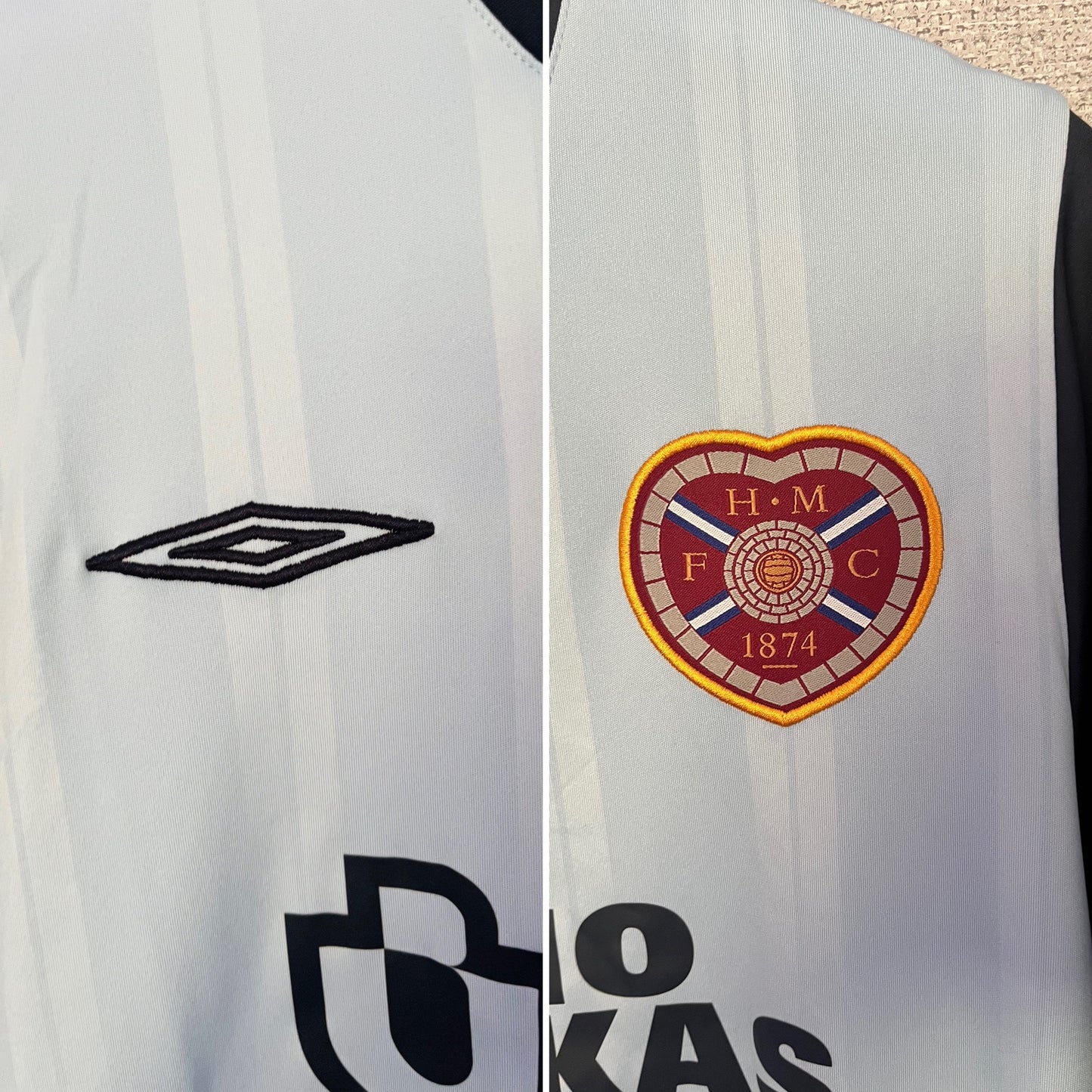 Heart of Midlothian Hearts away football shirt 2009/10 Medium