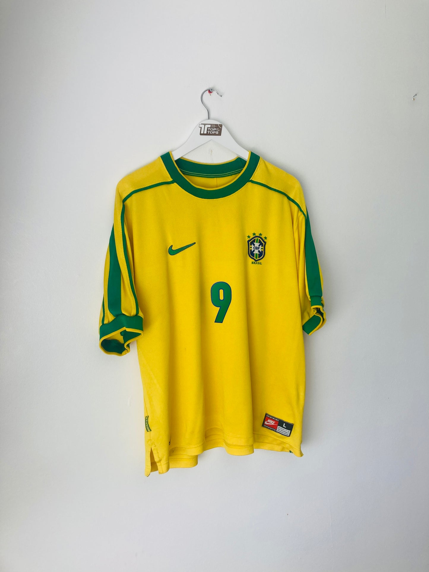 Brazil home football shirt         W/C 1998 Ronaldo Large