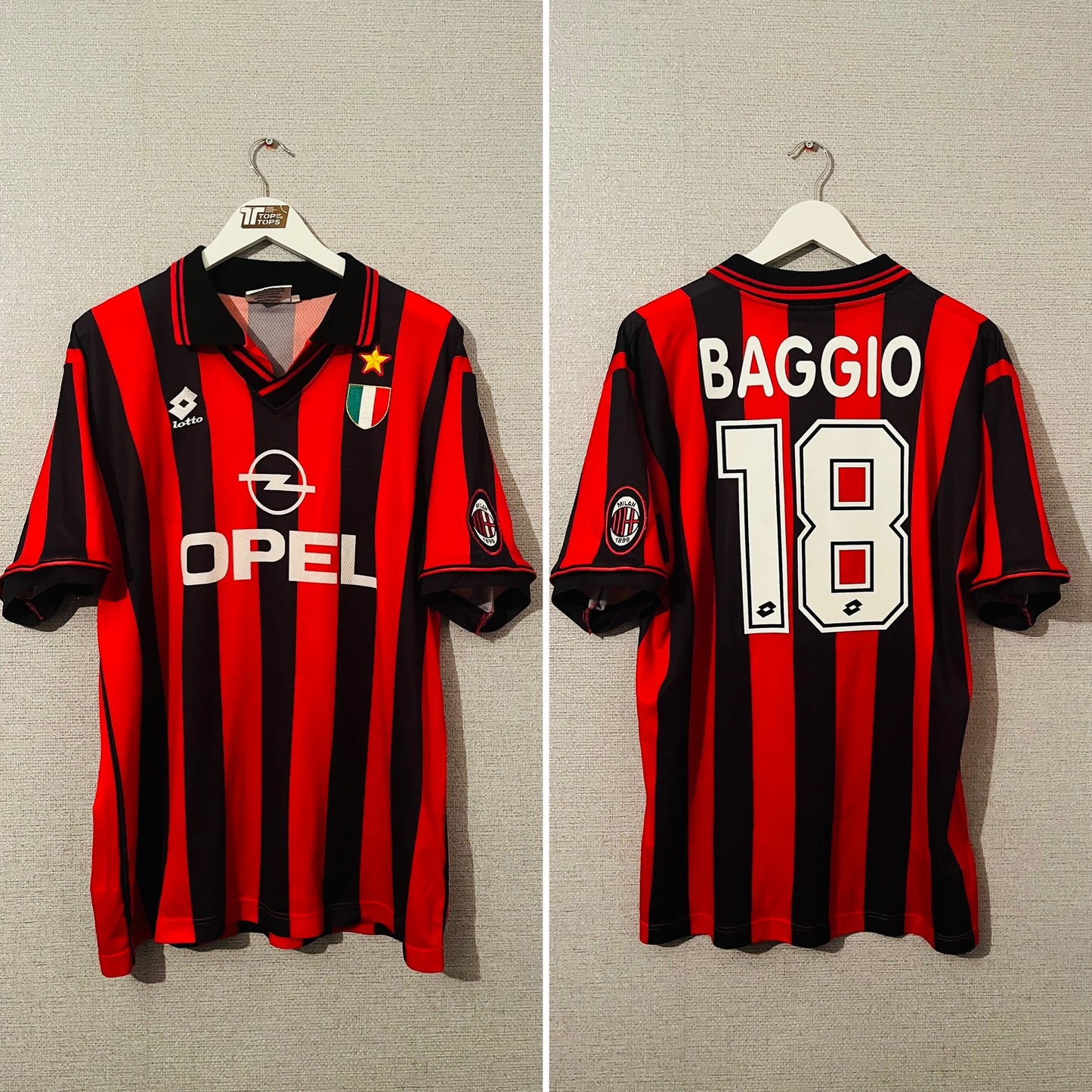 AC Milan home football shirt 1996/97 Baggio XL