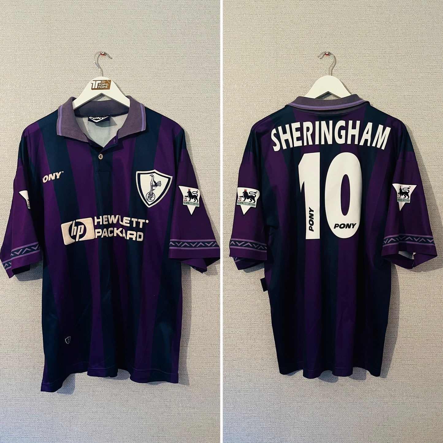 Tottenham Hotspur away football shirt 1995/97 Sheringham Large