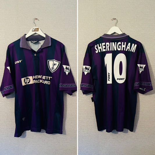 Tottenham Hotspur away football shirt 1995/97 Sheringham Large