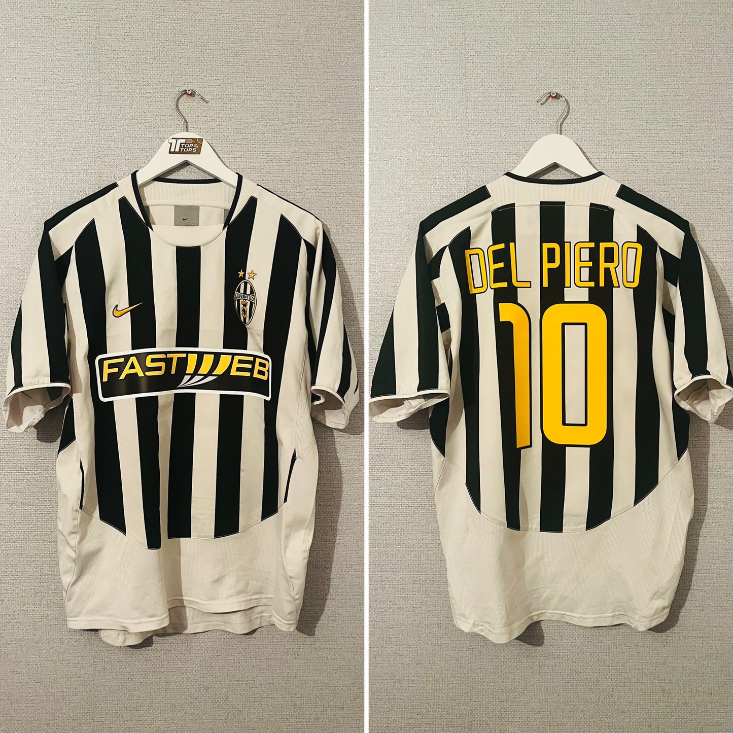 Juventus home football shirt 2003/04 Del Piero Medium