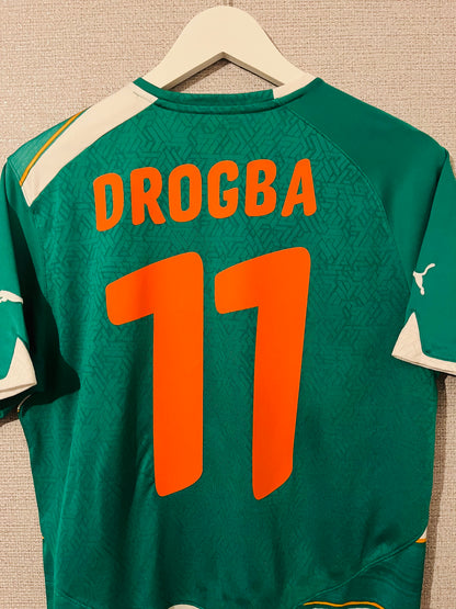Ivory Coast away football shirt  W/C 2010 Drogba Medium