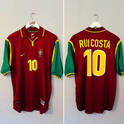 Portugal home football shirt 1998/99 Rui Costa Large