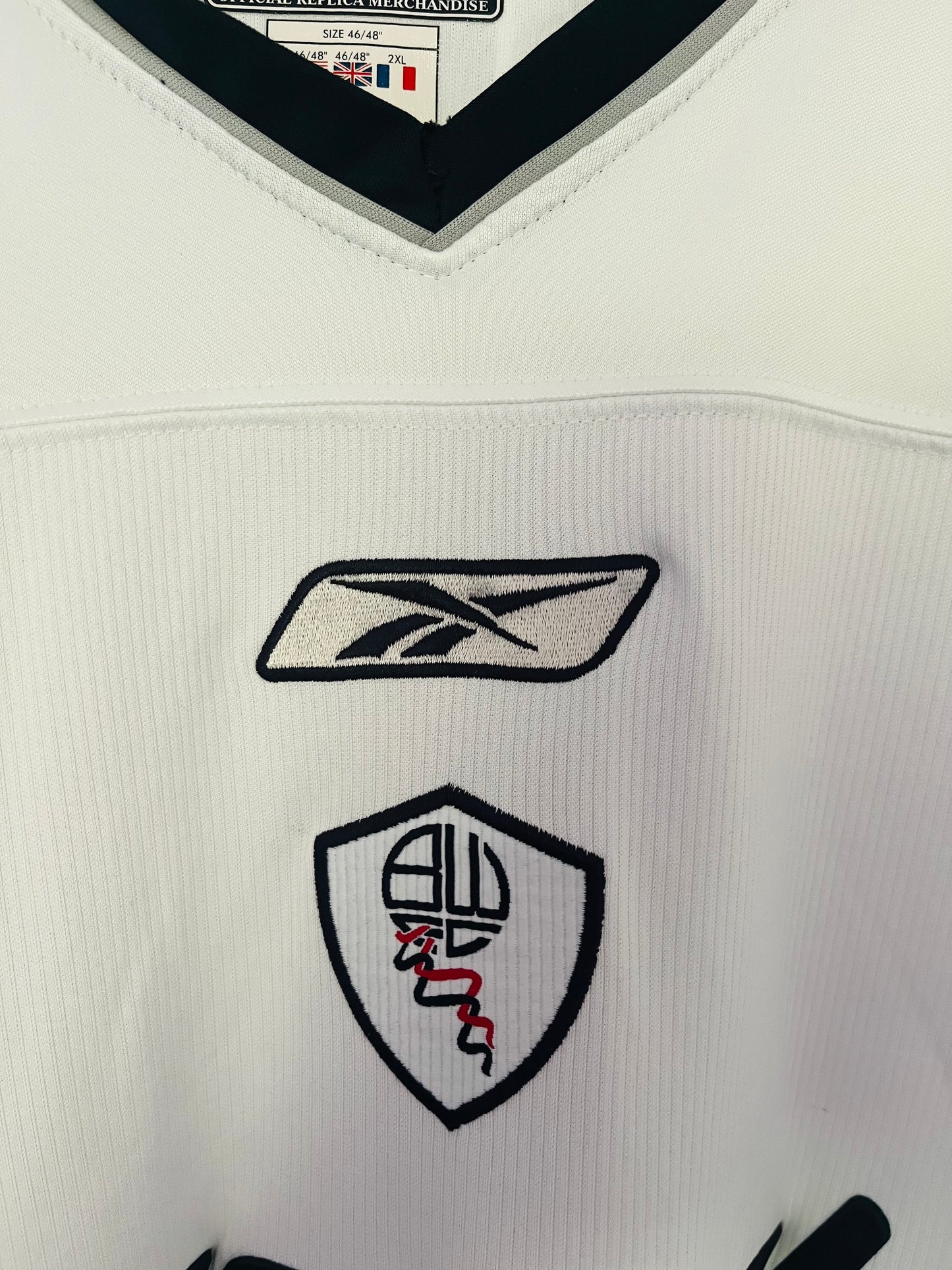 Bolton Wanderers home football shirt 2001/02 Ngotty XL