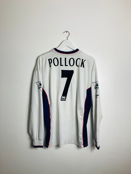 Bolton Wanderers home football shirt 1997/98 XL Pollock player version