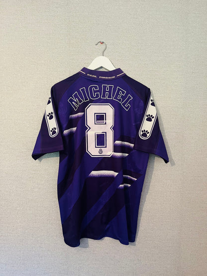 Real Madrid away football shirt 1994/96 Michel XL