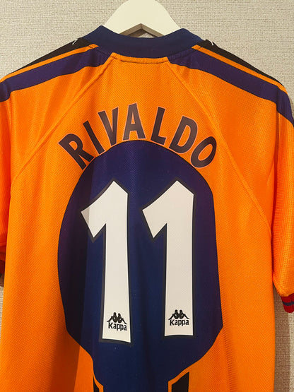 Barcelona away football shirt 1997/98 Rivaldo Large