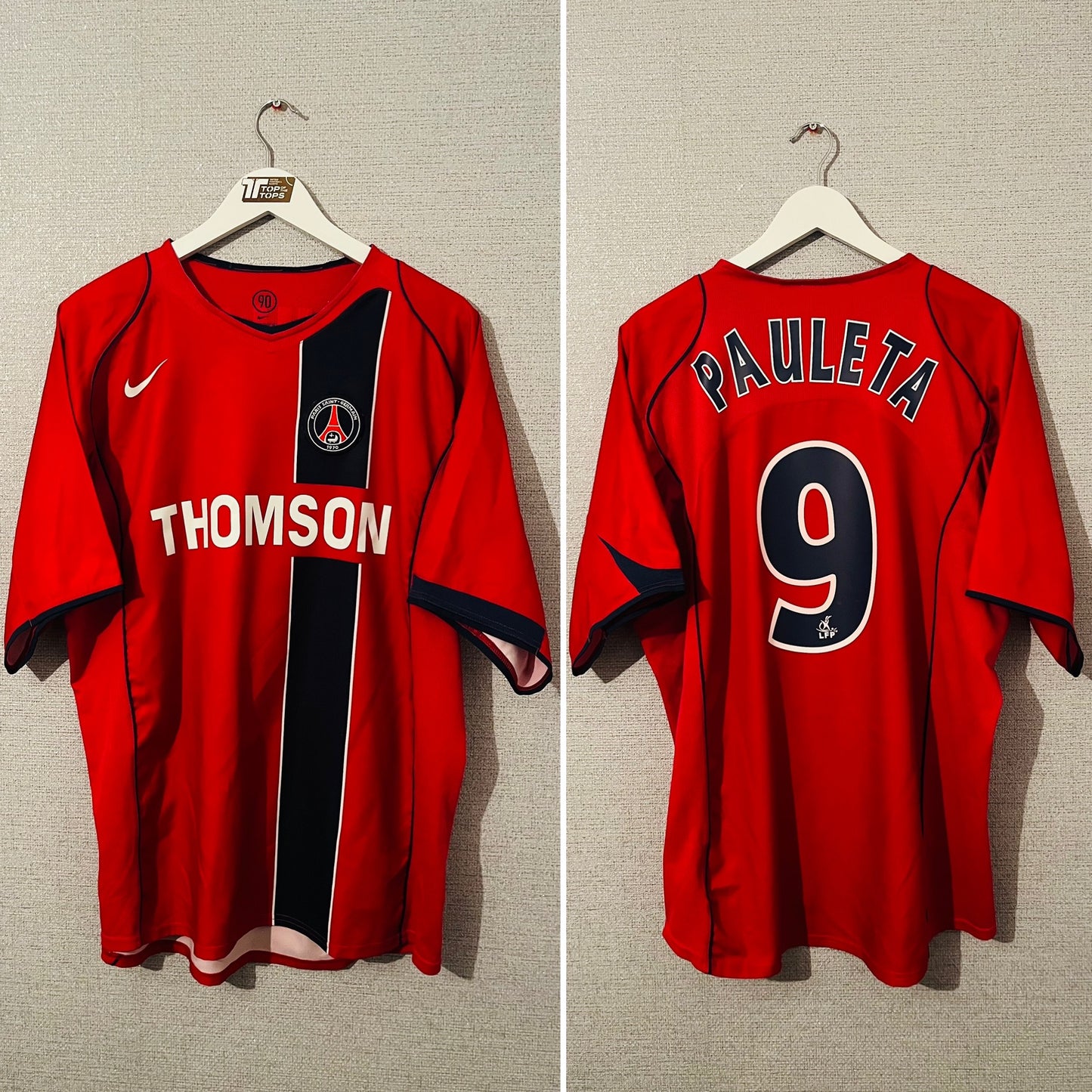 PSG away football shirt 2004/05 Pauleta XL
