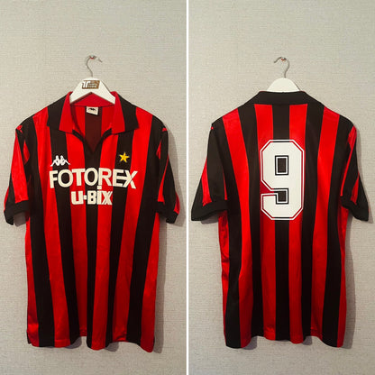 AC Milan home football shirt 1986/87 Large
