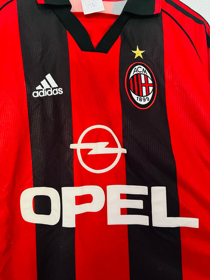 AC Milan home football shirt 1998/2000 Weah XL