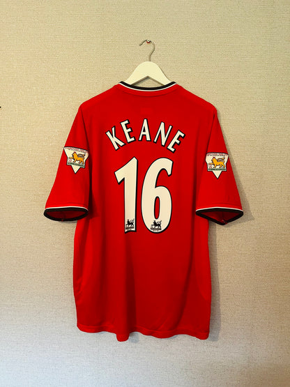 Manchester United home football shirt 200/01 Keane XL