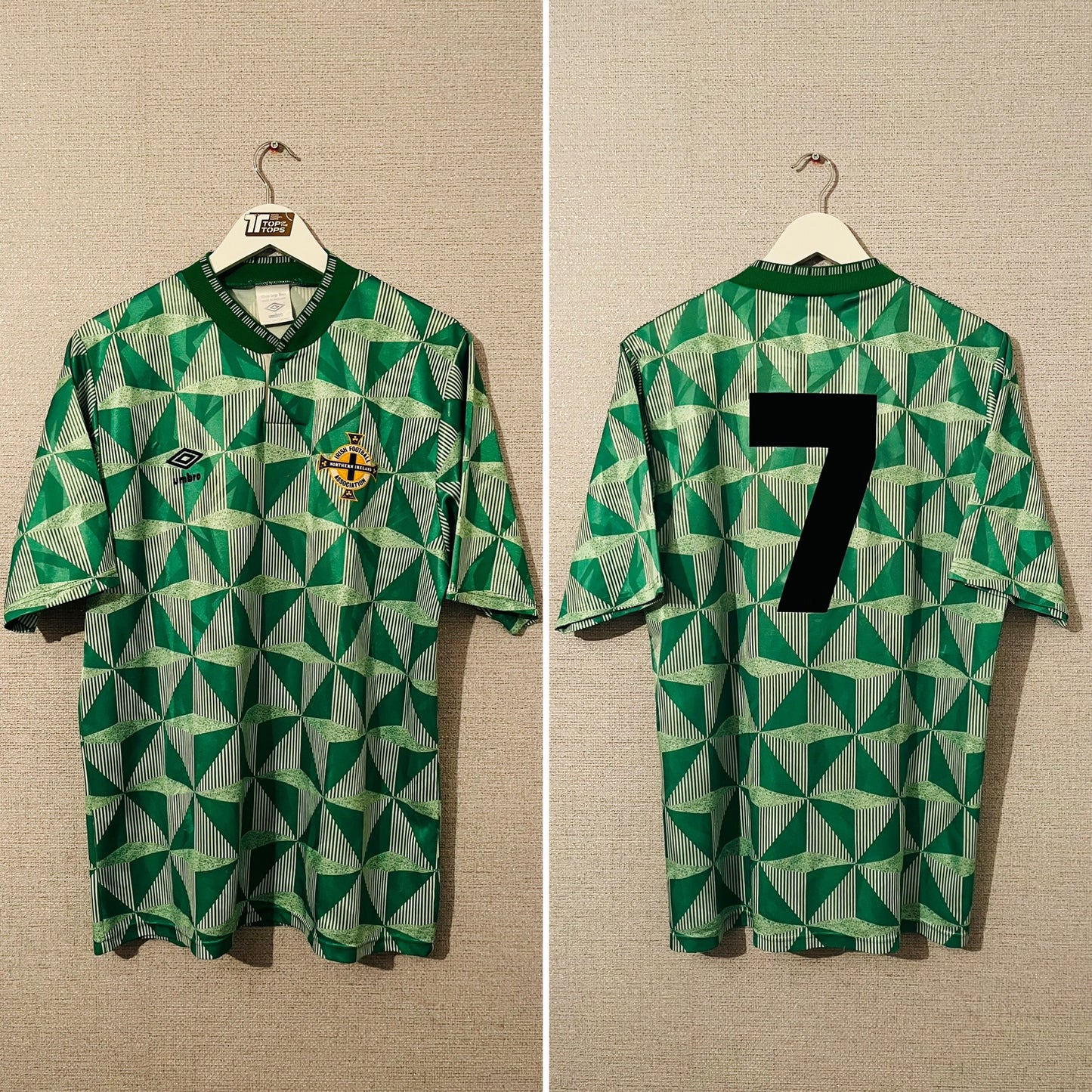 Northern Ireland home football shirt 1990/92 Large