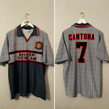 Manchester United away football shirt 1995/96 Cantona XL