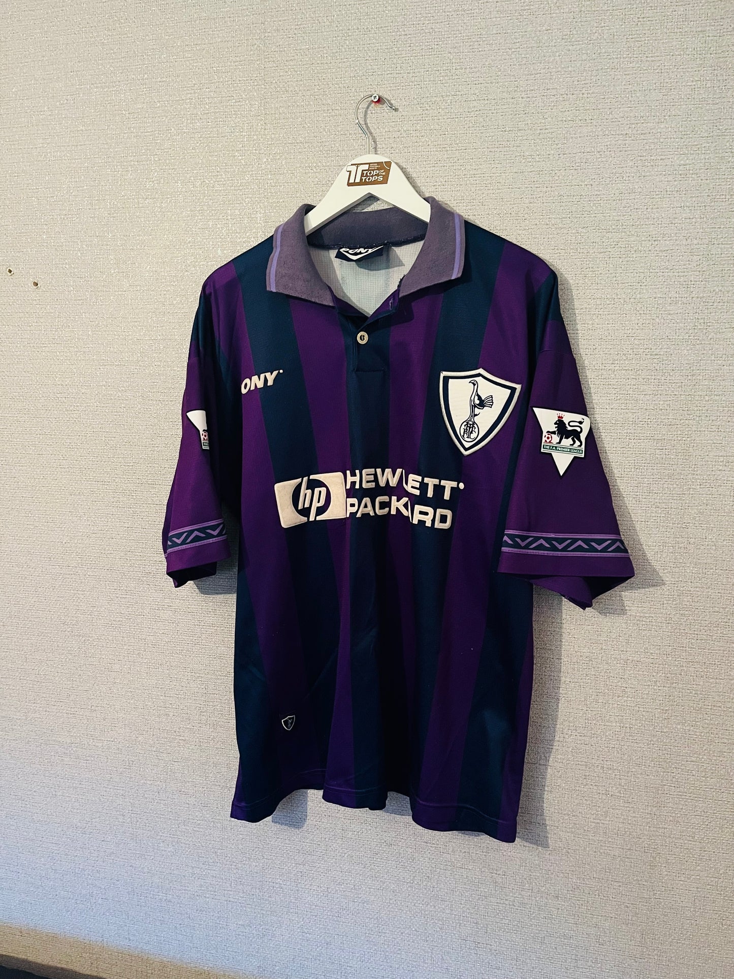 Tottenham Hotspur away football shirt 1995/97 Sheringham Large