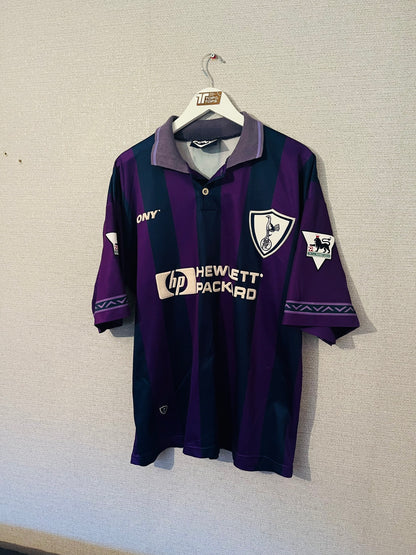 Tottenham Hotspur away football shirt 1995/97 Sheringham Large