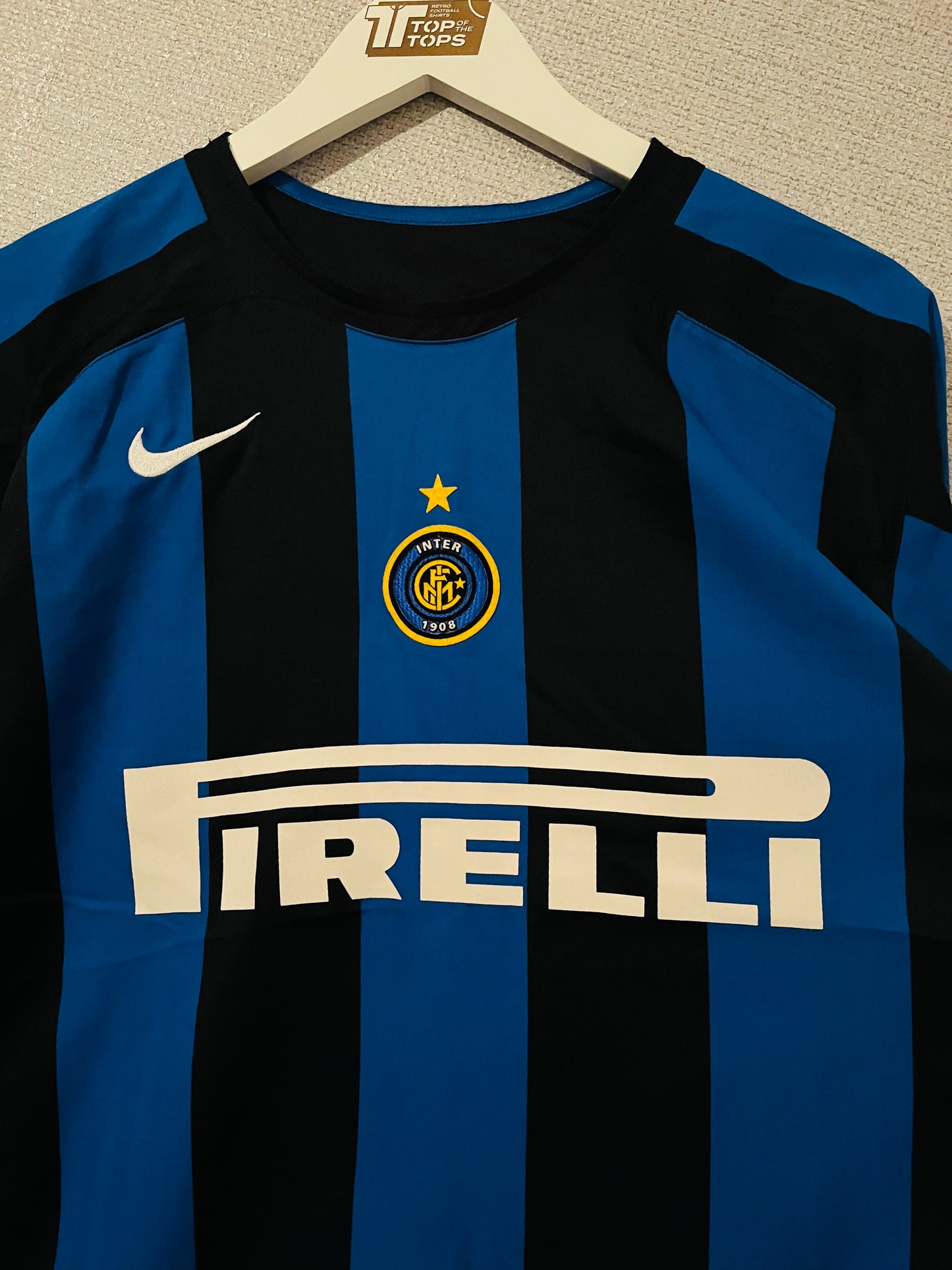 Inter Milan home football shirt 2004/05 Adriano Medium