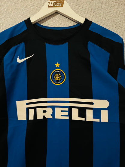 Inter Milan home football shirt 2004/05 Adriano Medium