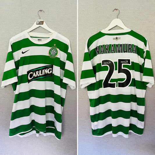 Glasgow Celtic home football shirt 2007/08 Nakamura XXL