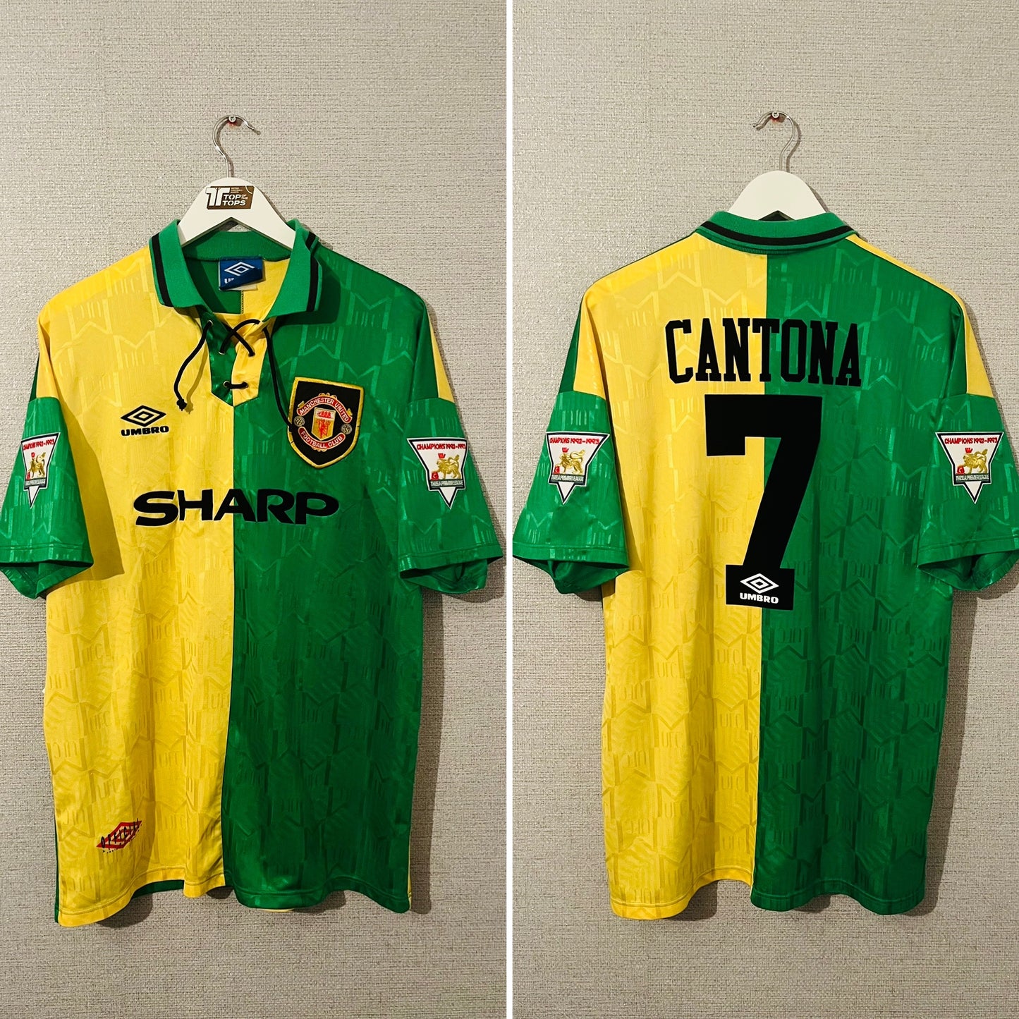 Manchester United third football shirt 1992/94 Cantona XL