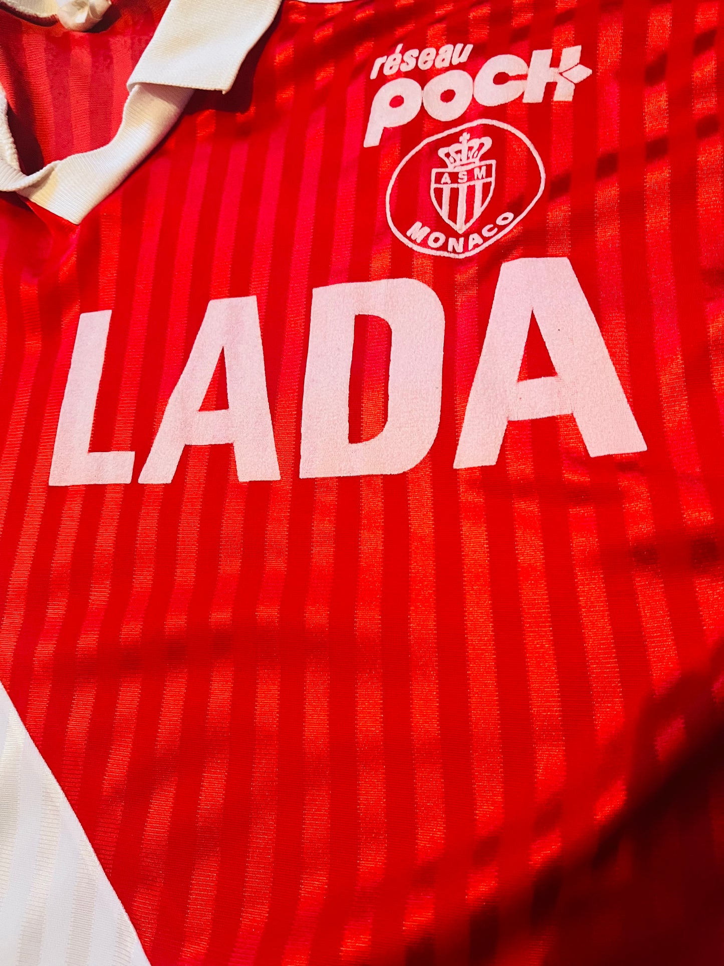 Monaco home football shirt 1990/91 Large