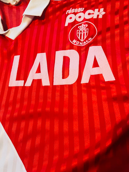 Monaco home football shirt 1990/91 Large