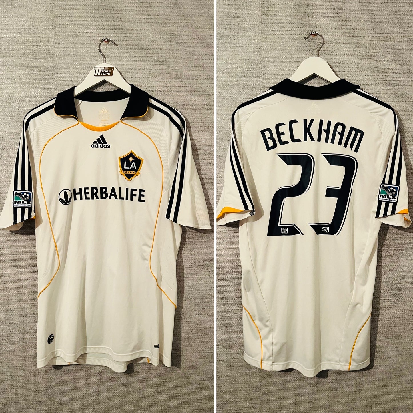 LA Galaxy home football shirt 2008/09 Beckham Medium