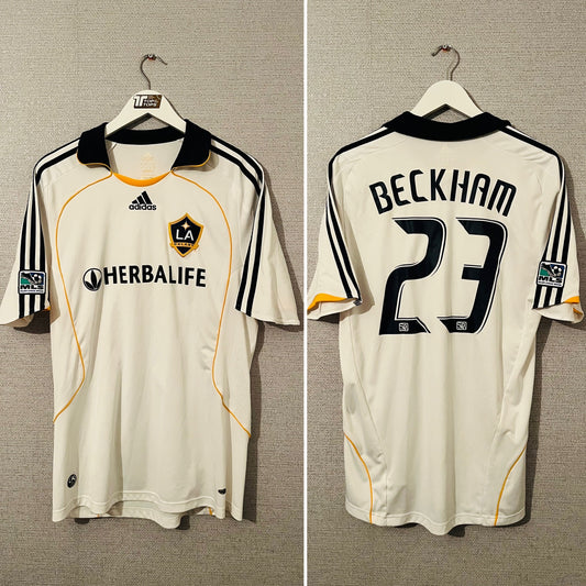 LA Galaxy home football shirt 2008/09 Beckham Medium