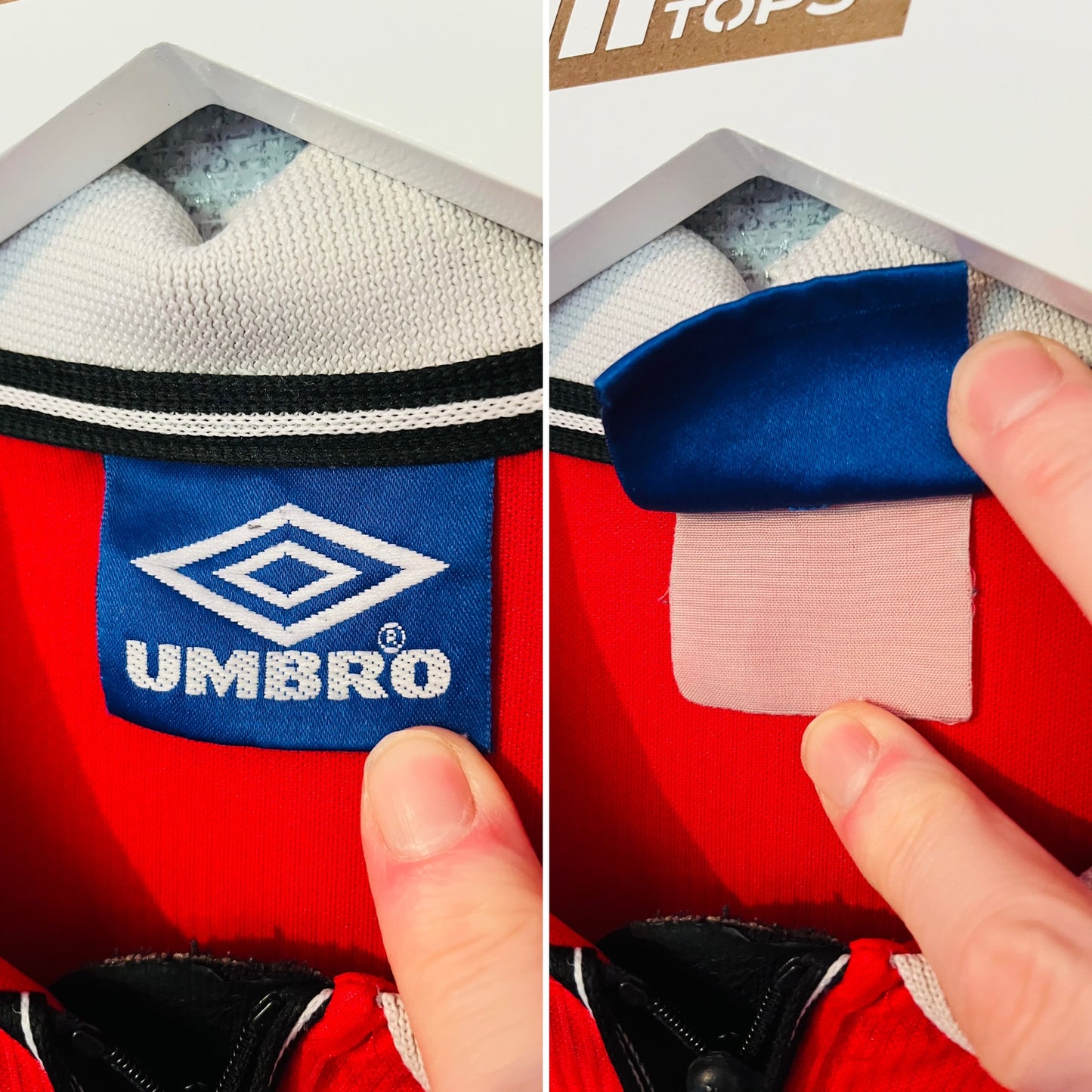 Manchester United home football shirt 1998/99 Beckham Medium