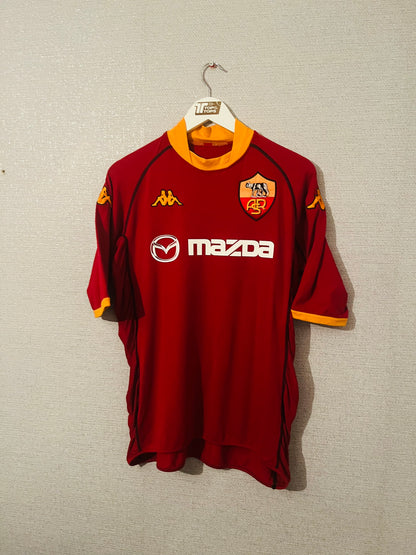 Roma home football shirt 2002/03 Montella Large