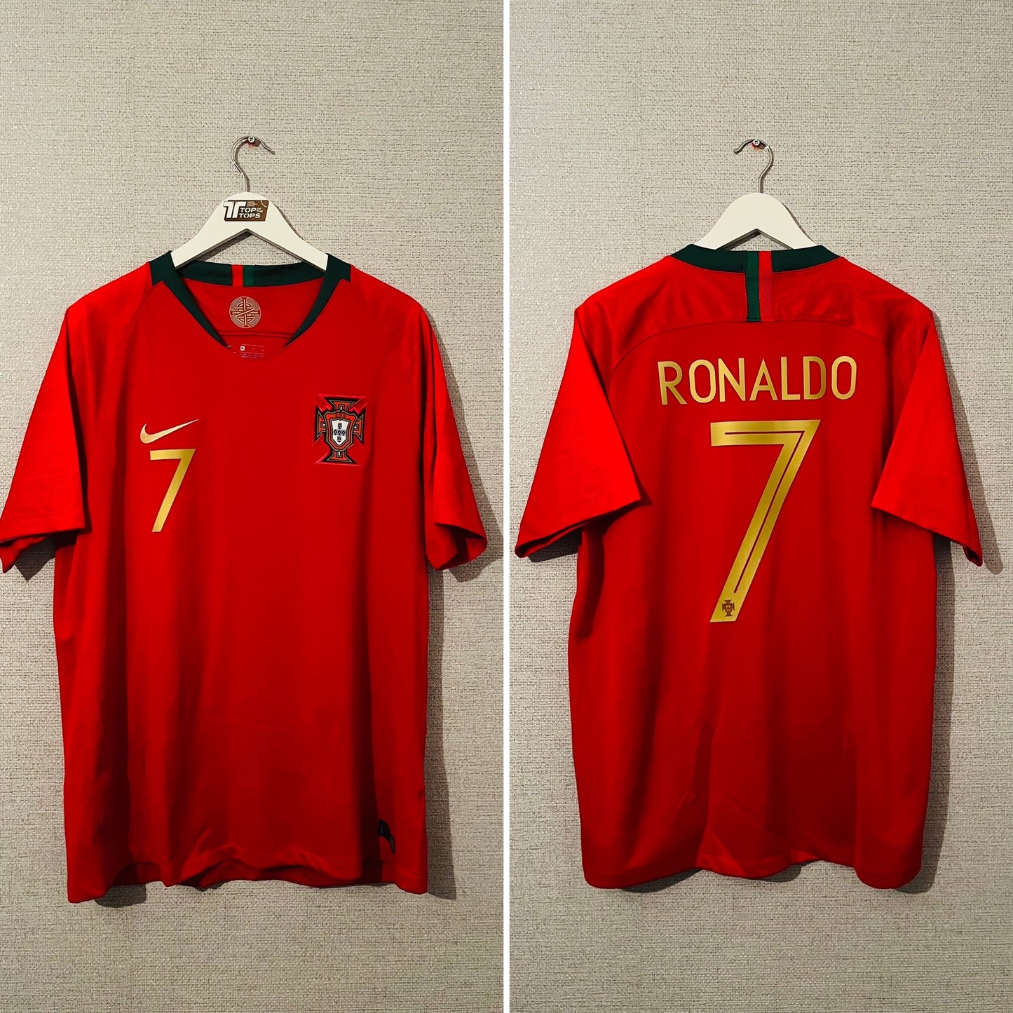 Portugal home football shirt 2018/19 CR7 XL