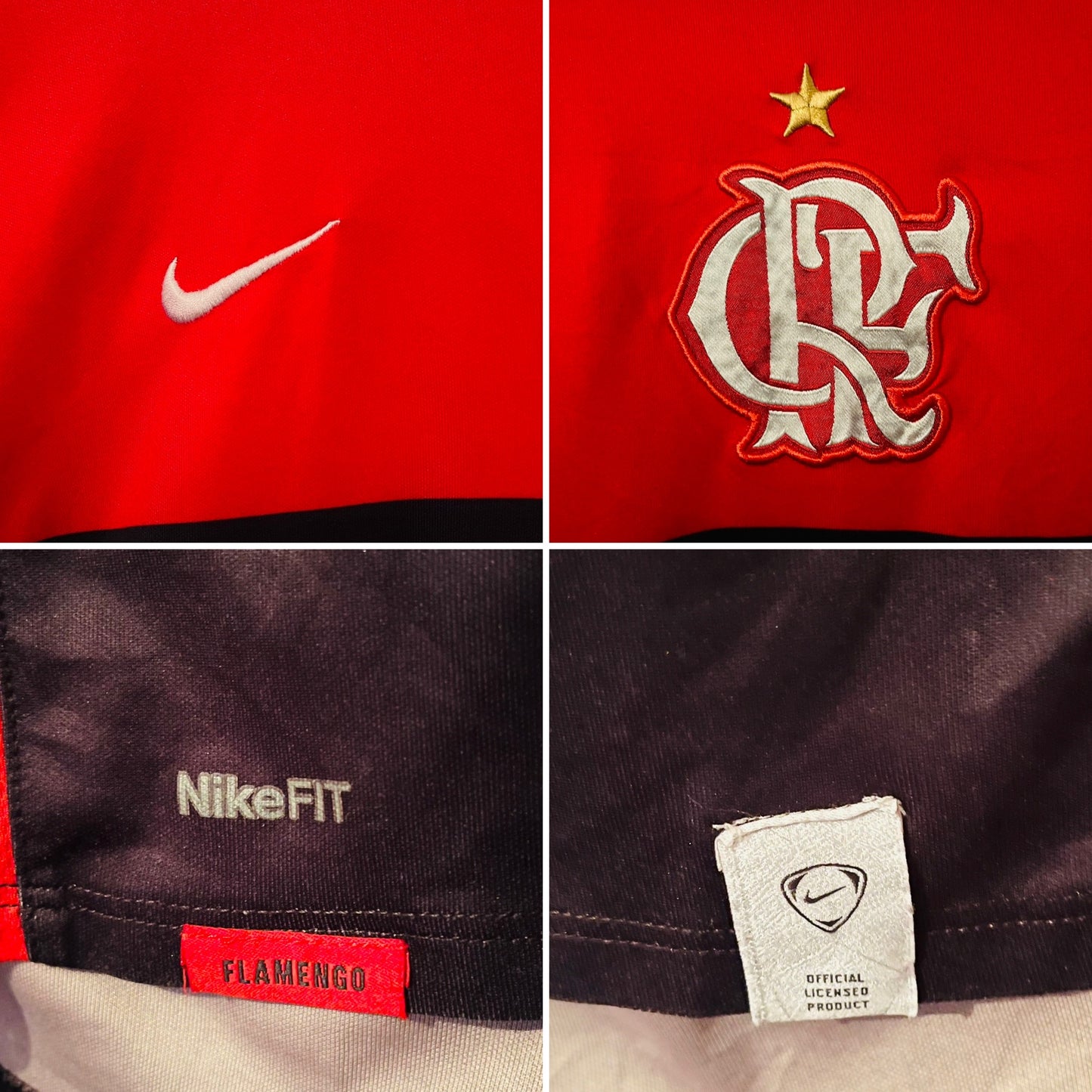 Flamengo home football shirt 2007/08 Juninho Large