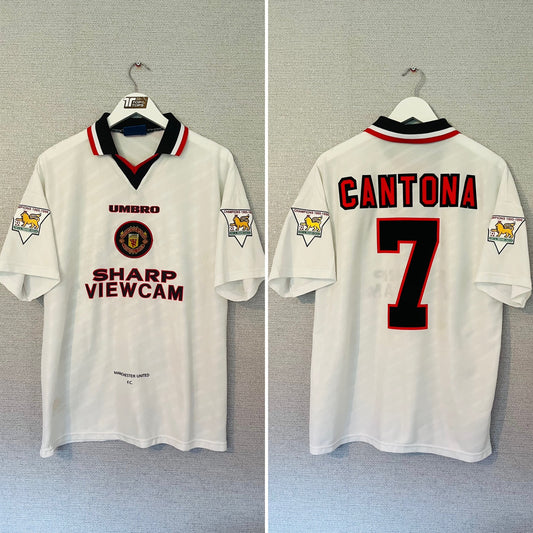 Manchester United away football shirt 1996/97 Cantona Large