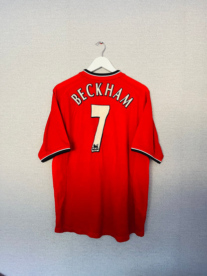 Manchester United home football shirt 2000/02 Beckham Large