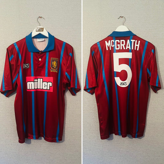 Aston Villa home football shirt 1993/95 McGrath Medium