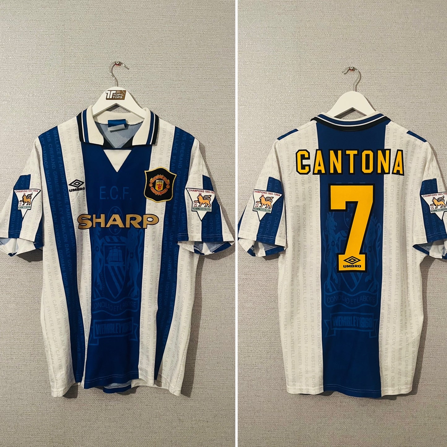 Manchester United third football shirt 1994/95 Cantona Large