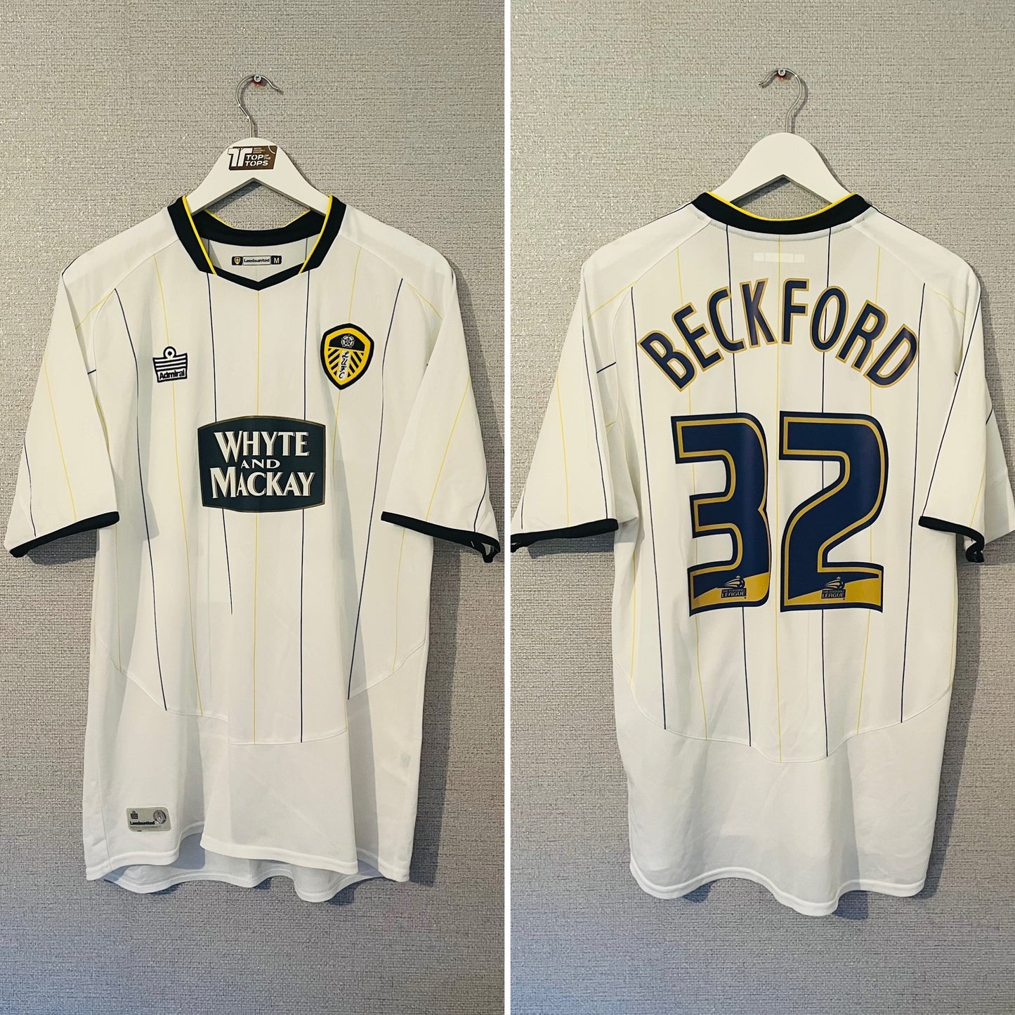 Leeds United home football shirt 2005/06 Beckford Medium