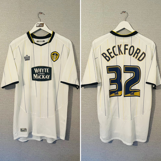 Leeds United home football shirt 2005/06 Beckford Medium