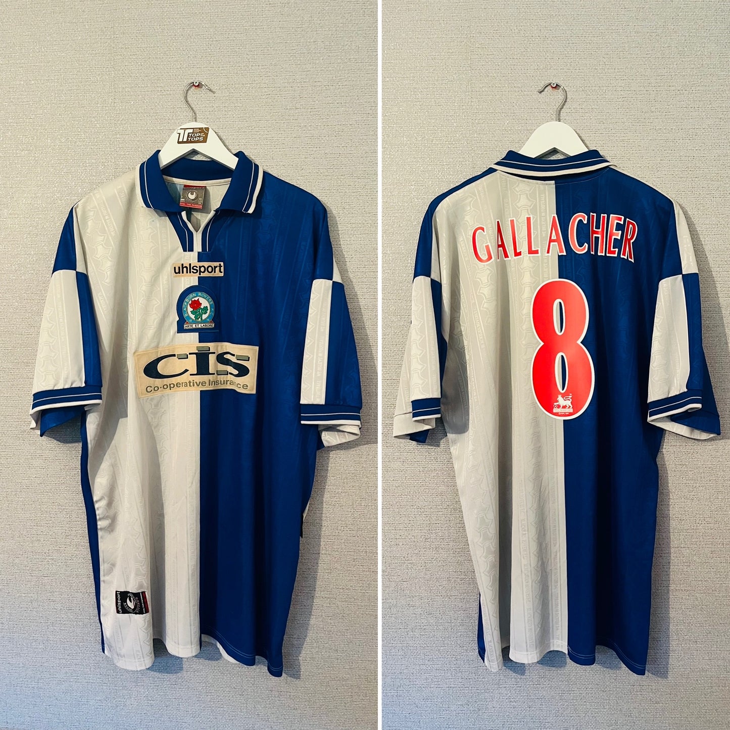 Blackburn Rovers home football shirt 1998/2000 Gallacher 3XL