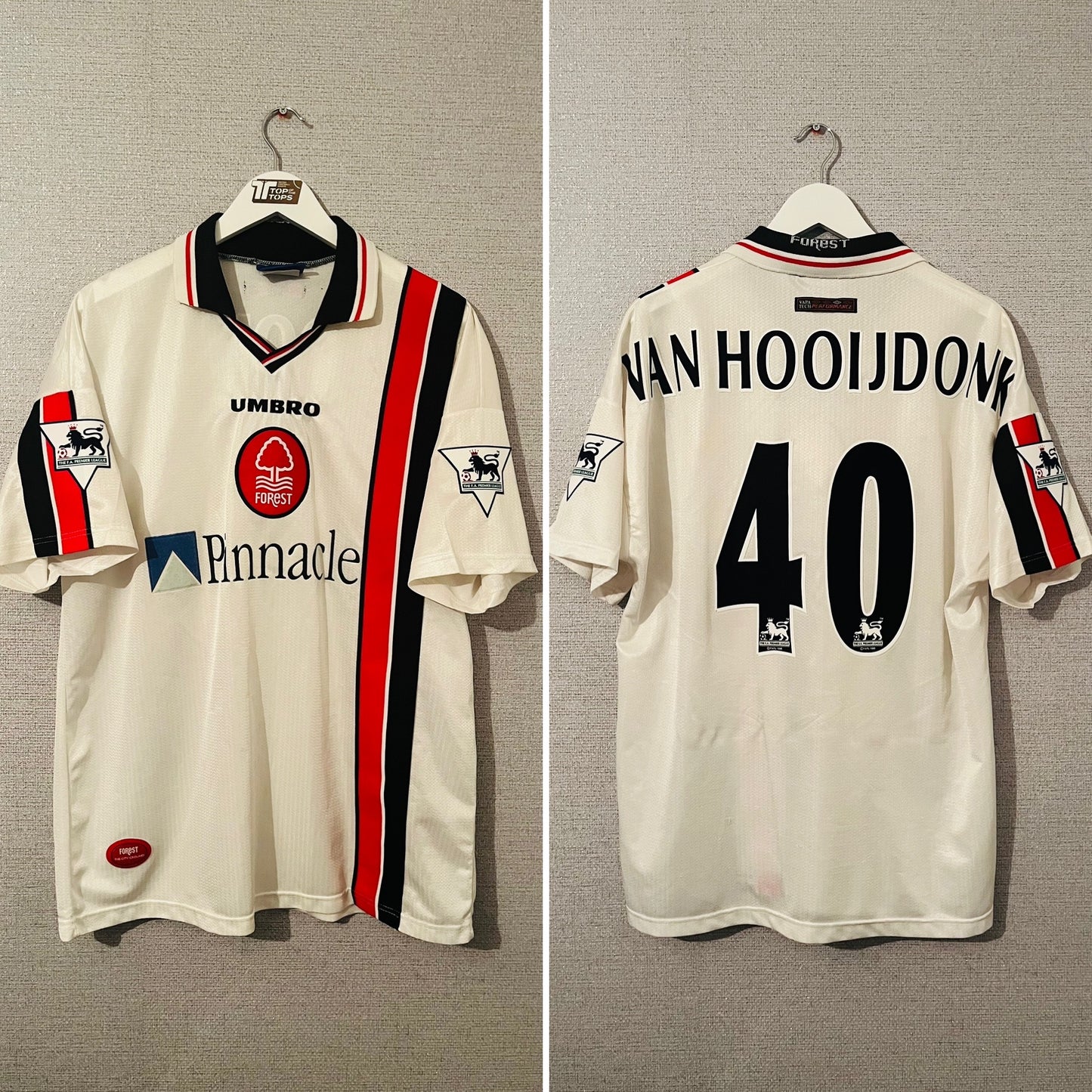 Nottingham Forest away football shirt 1997/99 Van Hooijdonk XL