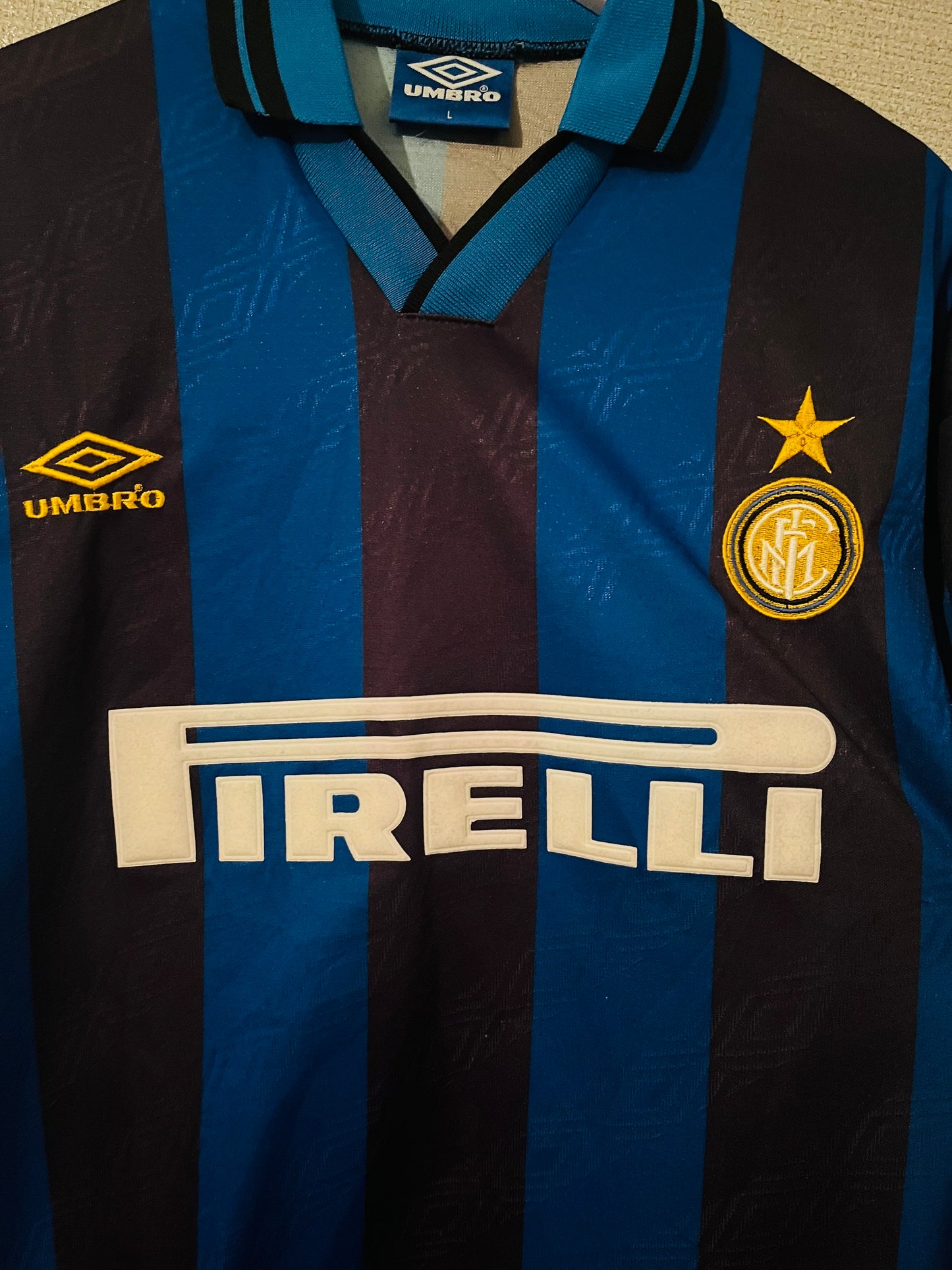 Inter Milan home football shirt 1995/96 Zanetti Large