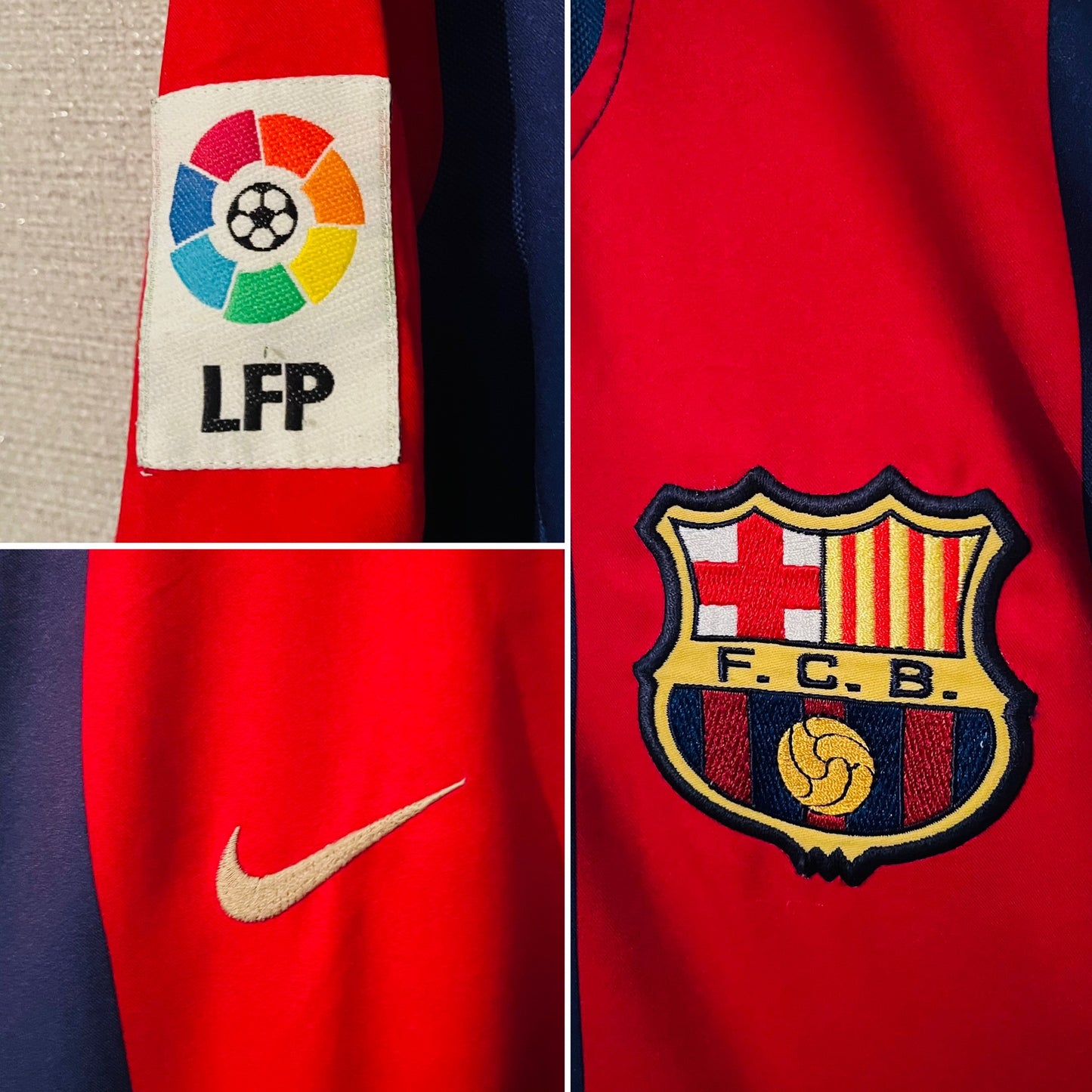 Barcelona home football shirt 2002/04 Iniesta Large