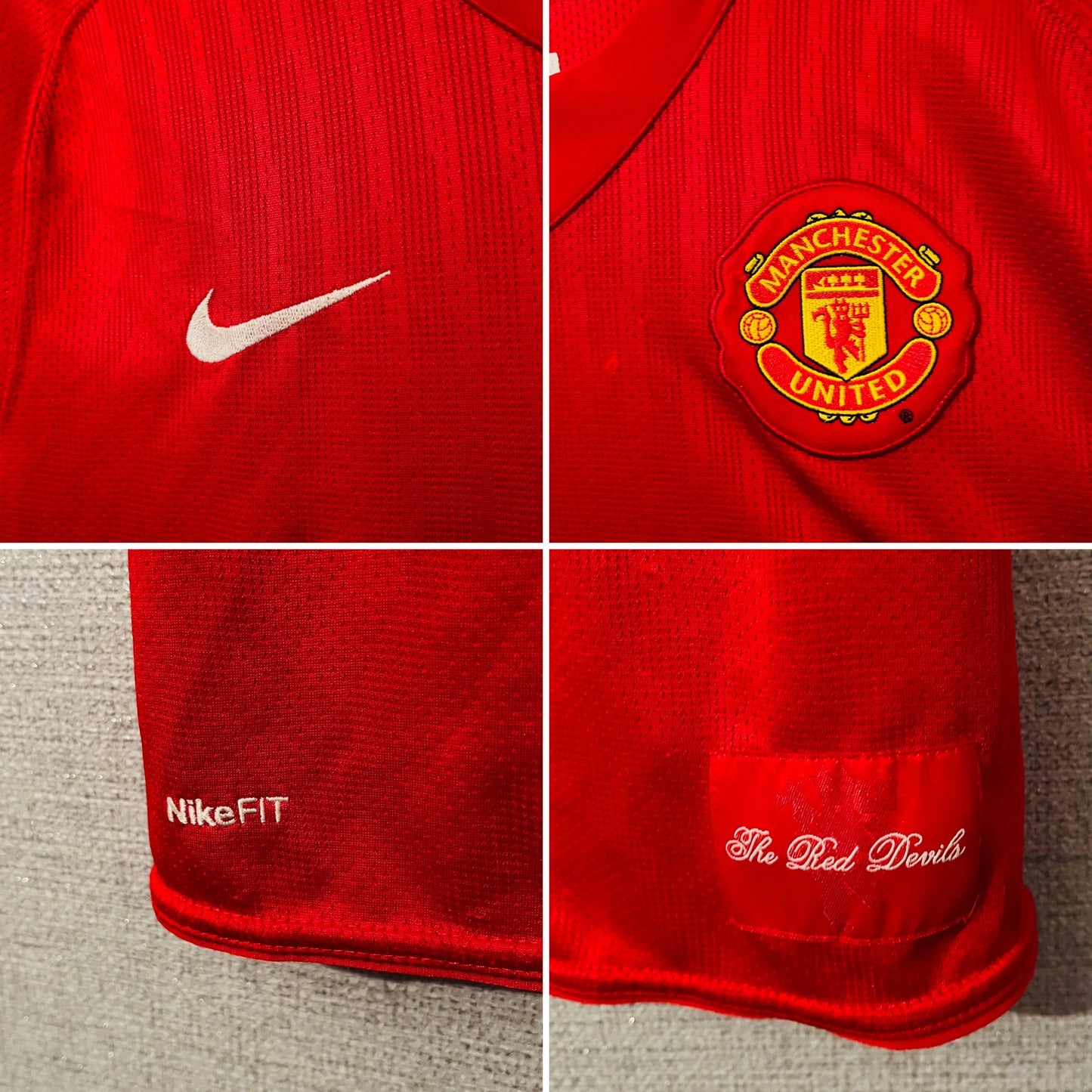 Manchester United home football shirt 2007/08 CR7 Large