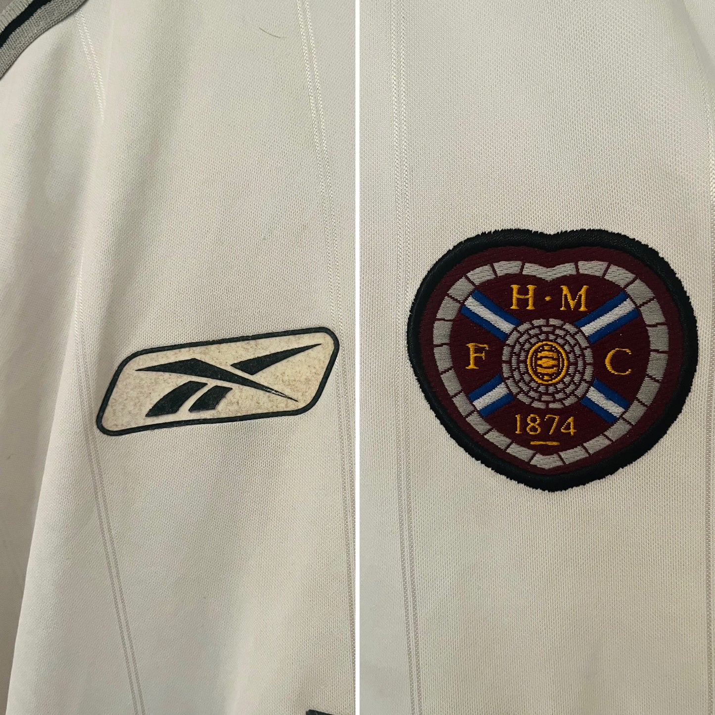 Heart of Midlothian Hearts away football shirt 2003/04 De Vries XL
