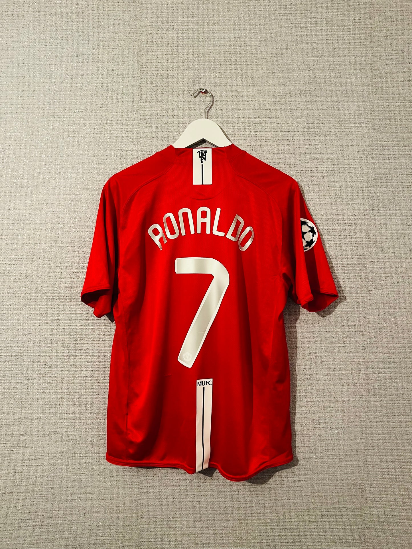 Manchester United home football shirt 2007/08 CR7 Large