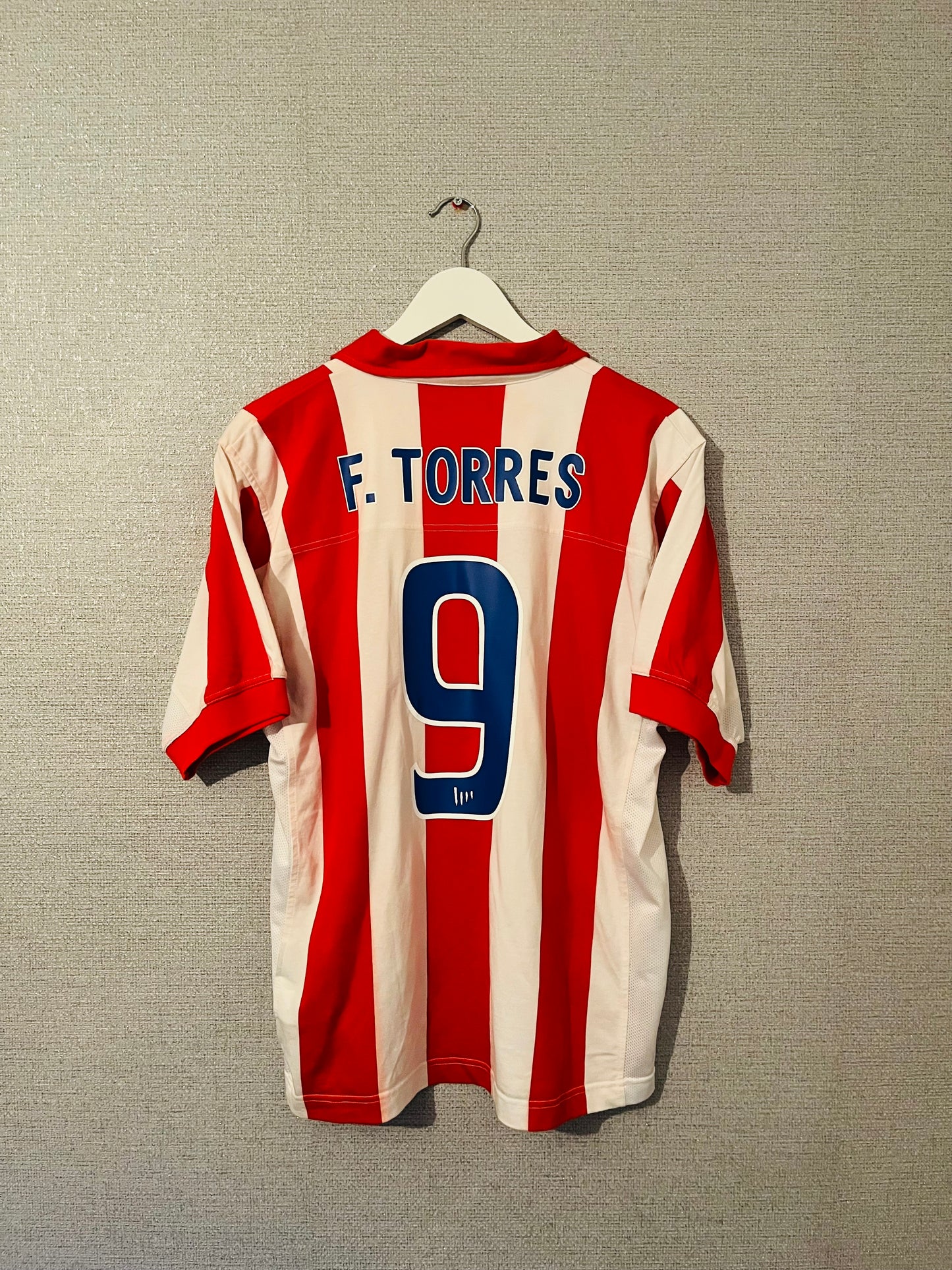 Atletico Madrid home centenary football shirt 2003/04 Torres Medium