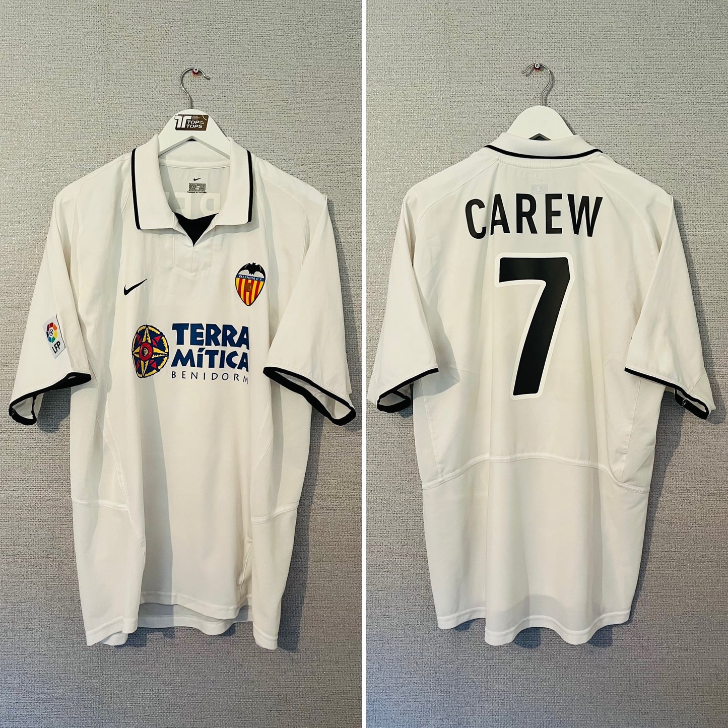 Valencia home football shirt 2002/03 Carew XL